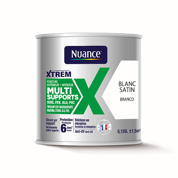 NUANCE - Peinture XTREM multi supports satin blanc  0.125ML - large
