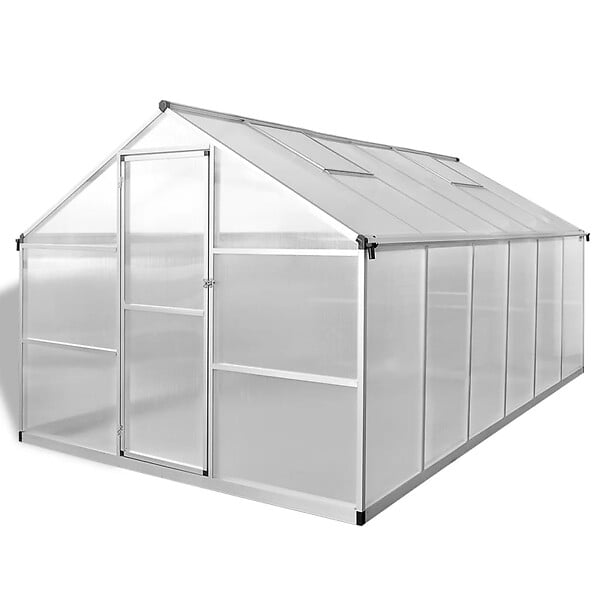 VIDAXL - vidaXL Serre renforcée en aluminium avec cadre de base 9,025 mÂ² - large