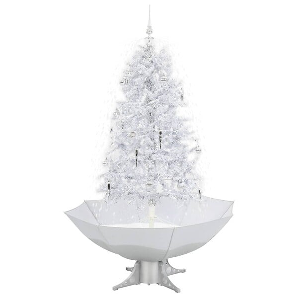 VIDAXL - vidaXL Arbre de Noël neigeux avec base de parapluie Blanc 170 cm - large