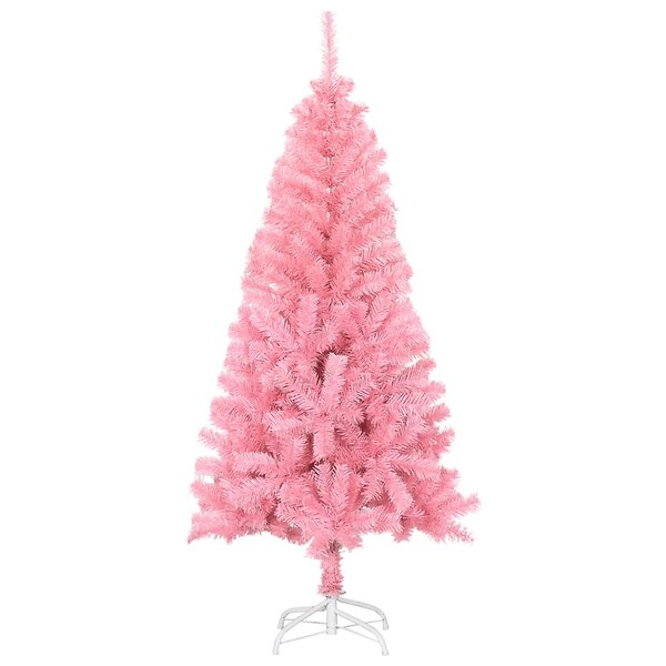 VIDAXL - vidaXL Sapin de Noël artificiel avec support rose 120 cm PVC - large