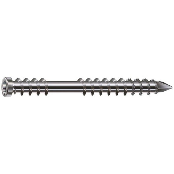 SPAX - Kit Bois Éxotique 5x60 Inox A2 - 850 Vis + 1 Foret + 12 Espaceurs + 5 Embouts - large