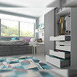 EMUCA - Kit de tiroir pour cuisine et sdb Concept - H. 105mm - P. 500mm - Fermeture amortie - Acier - Blanc - vignette