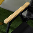 OUTSUNNY - Chaise de plage camping pliante - poignée - structure acier oxford noir - vignette