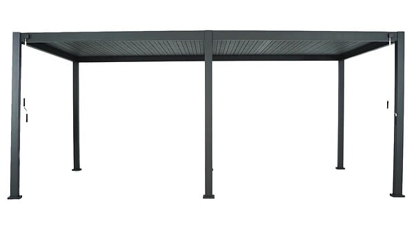 MODE DE VIE - Pergola bioclimatique Julia  -  Anthracite - Aluminium - 6x3m - large