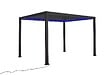 MODE DE VIE - Pergola bioclimatique Alyssa motorisée, LED - Aluminium - Gris - 4x3m - vignette