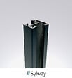 SYLWAY - Poteau Aluminium multi-orientable sur platine, H.100 x L.6,5 cm, gris, SYLWAY - vignette