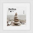 NIELSEN - Cadre Bois NIELSEN 20x20 Blanc avec Passe Partout Ouverture 14x14 - vignette