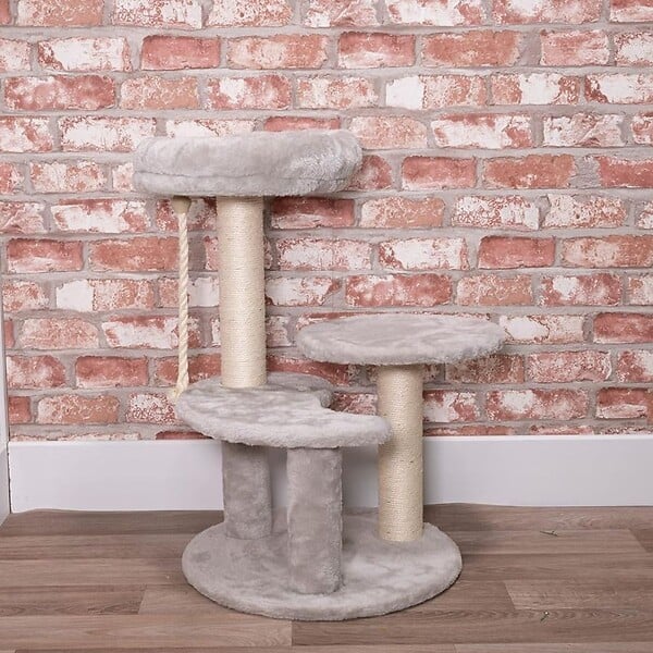 KZ GARDEN - Arbre à Chat Hauteur 62 cm 3 Plateformes perchées Griffoir Sisal Corde de Jeu Tour à griffer Perchoir - large
