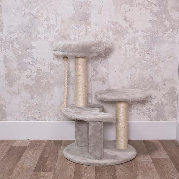 KZ GARDEN - Arbre à Chat Hauteur 62 cm 3 Plateformes perchées Griffoir Sisal Corde de Jeu Tour à griffer Perchoir - large