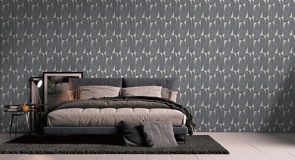 AS CREATION - exp/int palme 70' noir fd beige - large