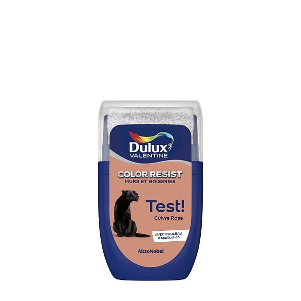 DULUX VALENTINE - Testeur Dulux Valentine Color Resist Mur et Boiserie Cuivre Rose 0,03L - large