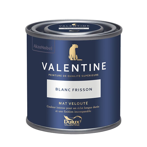 DULUX VALENTINE - Peinture murs&boiseries Valentine  Mat Velouté Blanc Frisson 0,125L - large