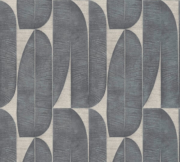 AS CREATION - exp/int palme 70' noir fd beige - large