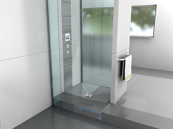 WEDI - Receveur en polystyrène extrudé à carreler Primo 1800 x 900 mm à sortie excentrée - large