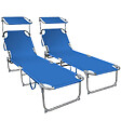 VOUNOT - Transat pare soleil Lot de 2 pcs bleu - vignette