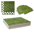 WERKAPRO - Dalle pour piscine imprimé gazon  50x50cm  1cm épaisseur 8 pièces - vignette