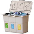 DEA HOME - Poubelle de tri 3 bacs de 25L Dim 75 x 37 x H50 cm Avec couvercle Recyclage 3 en 1 DEA HOME - vignette