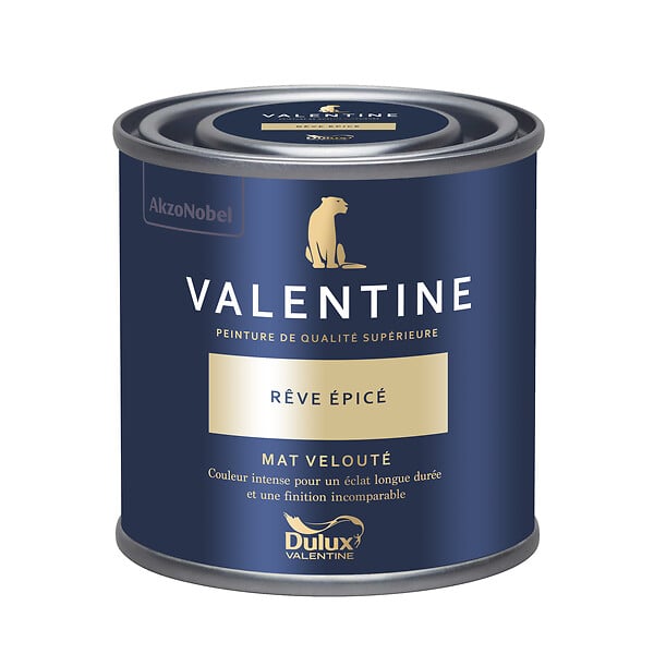 DULUX VALENTINE - Peinture murs&boiseries Valentine  Mat Velouté Rêve Epicé 0,125L - large