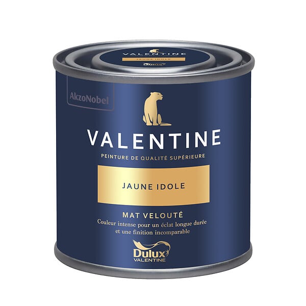 DULUX VALENTINE - Peinture murs&boiseries Valentine  Mat Velouté Jaune Idole 0,125L - large