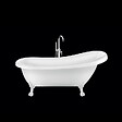 ROGIER & MOTHES - Baignoire sur pieds rétro RICHMOND Blanche 171 cm Pieds de Lion Blancs - vignette