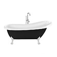 ROGIER & MOTHES - Baignoire sur pieds rétro RICHMOND Noire 171 cm Pieds de Lion Blancs - vignette