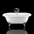 ROGIER & MOTHES - Baignoire sur pieds rétro CHELSEA Blanche 154 cm Pieds d'Aigle Cuivre rouge vieilli - vignette