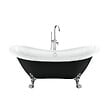 ROGIER & MOTHES - Baignoire sur pieds rétro DARLINGTON Noire 175 cm Pieds de Lion Chromés - vignette