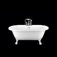 ROGIER & MOTHES - Baignoire sur pieds rétro CHELSEA Blanche 154 cm Pieds de Lion Blancs - vignette