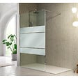 KASSANDRA - Paroi de douche fixe FRESH verre sérigraphié 100 cm - vignette