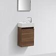 STANO - Meuble lave-main salle de bain design SIENA largeur 40 cm noyer - vignette