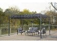 HABITAT ET JARDIN - Pergola bioclimatique en tissu "Lodge" 3 x 4 m - Anthracite - vignette