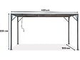 HABITAT ET JARDIN - Pergola bioclimatique en tissu "Lodge" 3 x 4 m - Anthracite - vignette