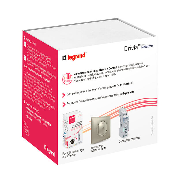 LEGRAND - Module de mesure monophasé connecté Drivia with Netatmo avec tore 80A - large