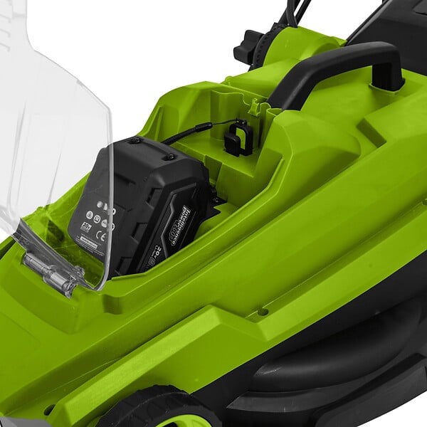 VITO - Tondeuse à gazon 20V - 2 Batteries lithium 2.0Ah Chargeur double Bac 30L Gazon 300m2 VITO - large