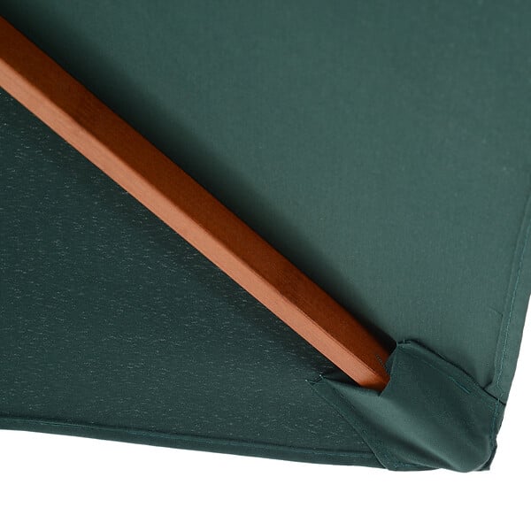 OUTSUNNY - Parasol rectangulaire inclinable bois polyester haute densité 2L x 1,5l x 2,3H m vert foncé - large