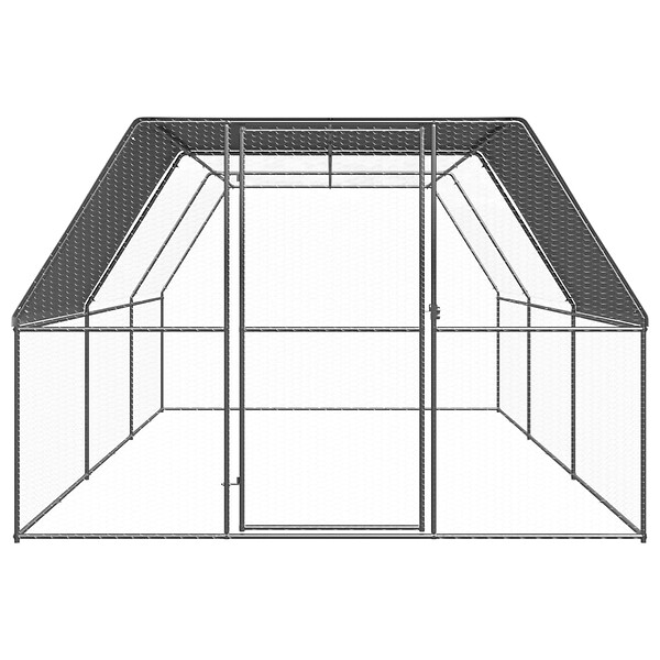 VIDAXL - vidaXL Poulailler d'extérieur 3x6x2 m Acier galvanisé - large