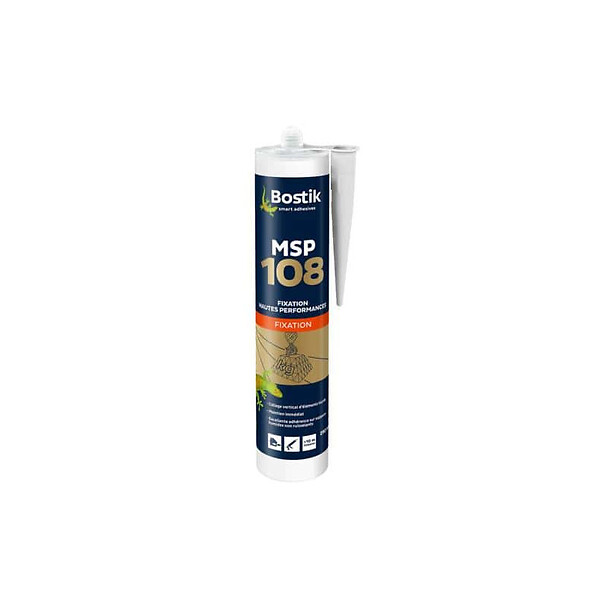 BOSTIK - Mastic Bostik MSP 108 Polymères blanc de fixation hautes performances x5 - large