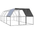 VIDAXL - vidaXL Poulailler d'extérieur 3x8x2 m Acier galvanisé - vignette