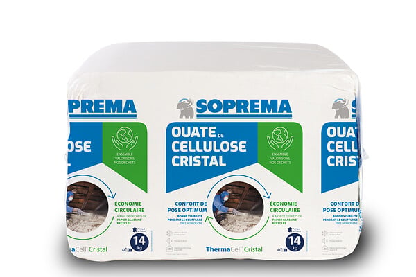 SOPREMA - Ouate de cellulose Thermall Cristal certifié Acermi - Sac de 14kg - large