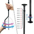 VOUNOT - Auvent retractable manuel sans percage 200cm Gris - vignette
