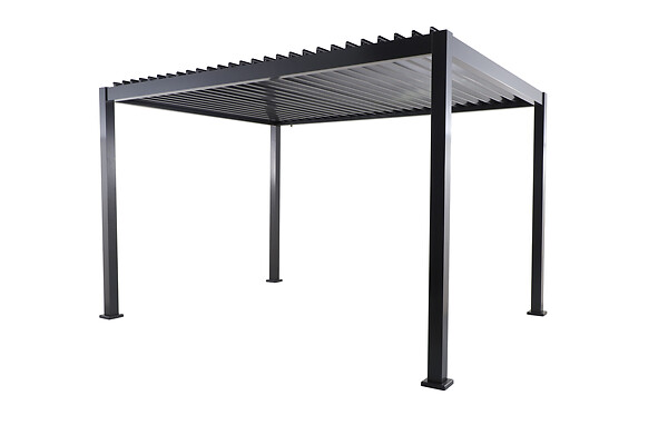 Pergola bioclimatique en aluminium - Anthracite - L.4xP.3xH.2,5m - large