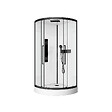 AURLANE - Cabine de douche 1/4 de cercle ROND - 90x90x217cm - FACTORY 2 ROUND - vignette