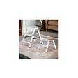 BRIXO - Escabeau 2 marches Marche-pied Aluminium Charge 125 kg Pliable Pieds anti-dérapants BRIXO - vignette