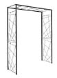 CENTRALE BRICO - Pergola tube CAR25 mandala anthracite - 155x50x198 cm - Acier époxy - vignette