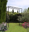 CENTRALE BRICO - Pergola tube CAR25 mandala anthracite - 155x50x198 cm - Acier époxy - vignette
