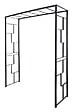 CENTRALE BRICO - Pergola tube CAR25 Linéale anthracite - 155x50x198 cm - Acier époxy - vignette