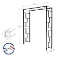 CENTRALE BRICO - Pergola tube CAR25 Linéale anthracite - 155x50x198 cm - Acier époxy - vignette
