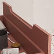 AURLANE - Meuble de Salle de Bains LEON 80cm Terracotta - 2 Tiroirs en MDF Ondulés - Vasque à encastrer - vignette