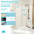 AURLANE - Panneau Mural Finition Aluminium Gris Clair Silver 120 x 210 cm - WALL'IT SILVER - vignette