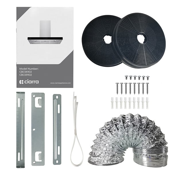 CIARRA - Hotte Apisrante 60cm 650 m³/h  Fonction Booster 4 Vitesses WIFI+APP CD6102S - large